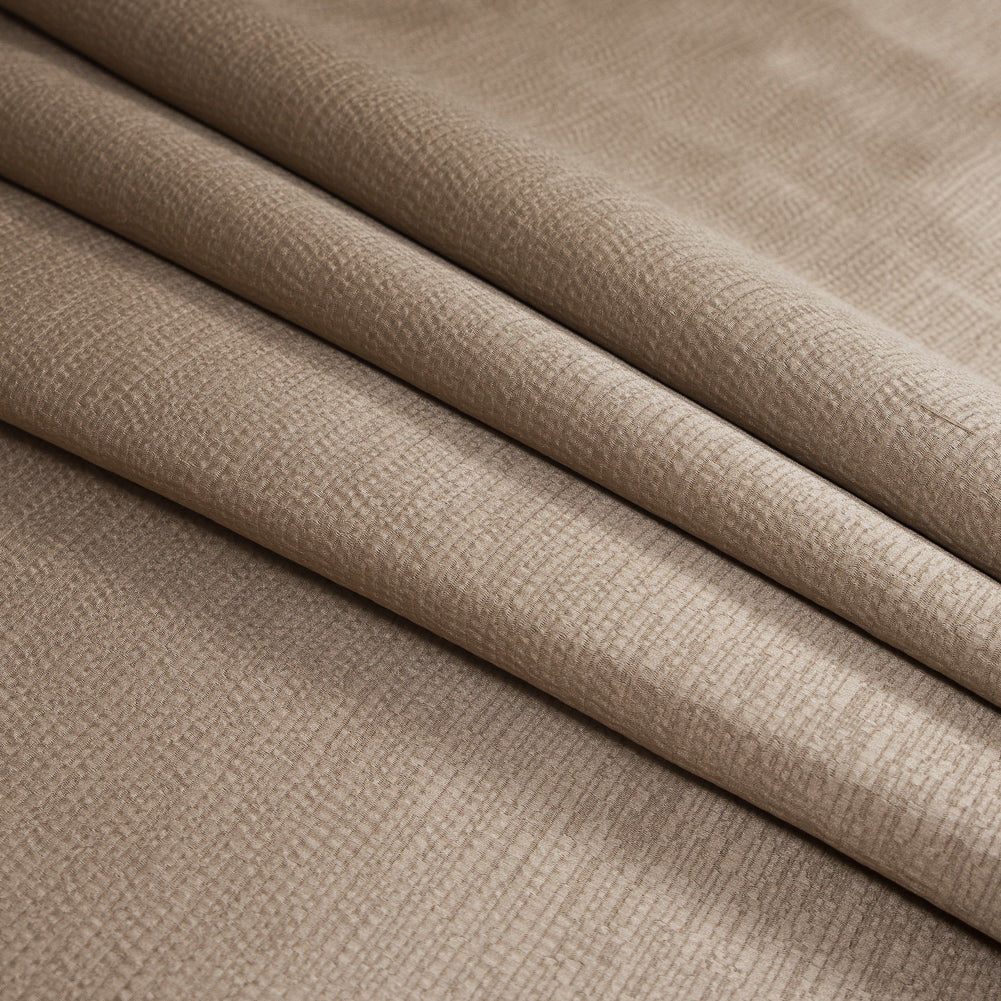 Luminous Textural Polyester Woven - Cashew - British Imported Folded Luminous Textural Polyester Woven - Cashew - British Imported Folded