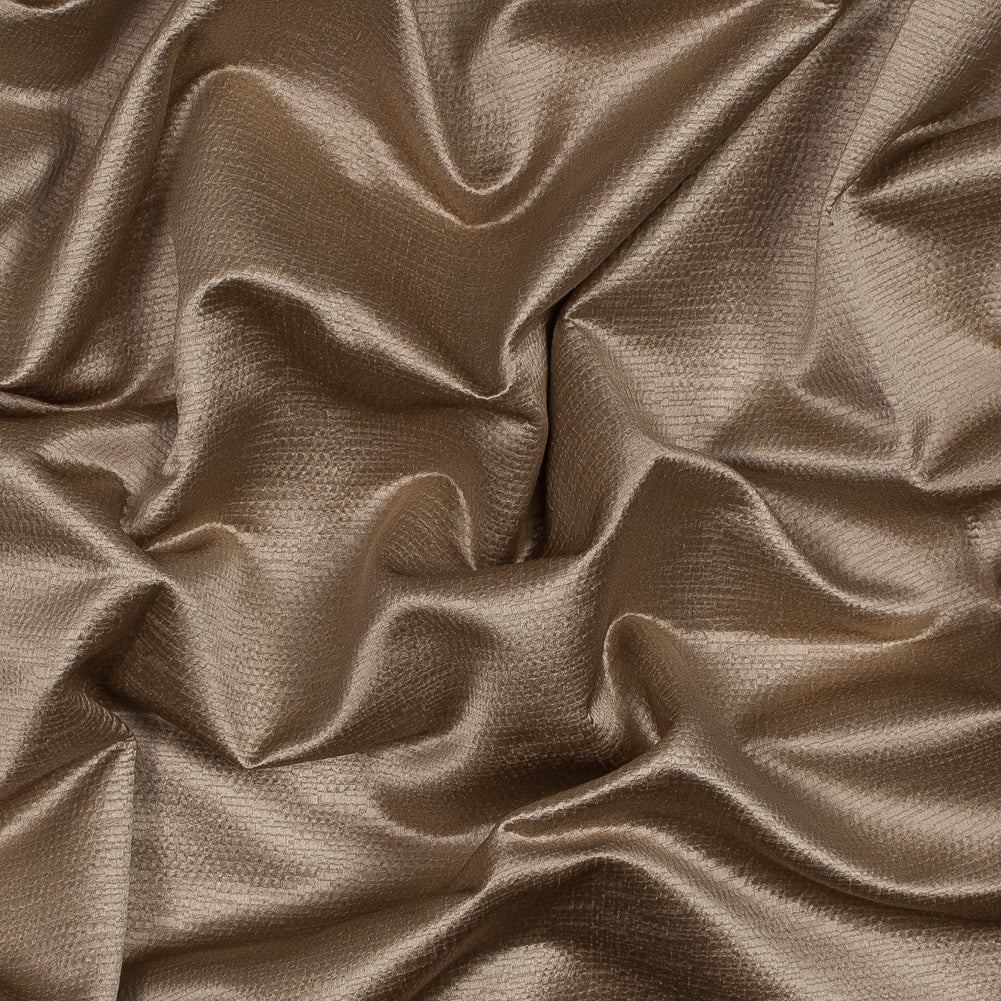 Luminous Textural Polyester Woven - Cashew - British Imported Luminous Textural Polyester Woven - Cashew - British Imported
