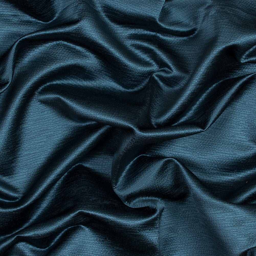 British Teal Luminous Textural Polyester Woven British Teal Luminous Textural Polyester Woven