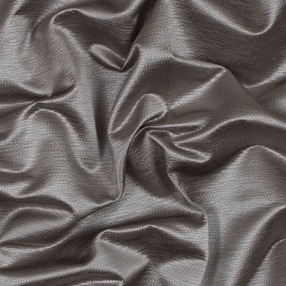 Luminous Textural Polyester Woven - Fog - British Imported Luminous Textural Polyester Woven - Fog - British Imported