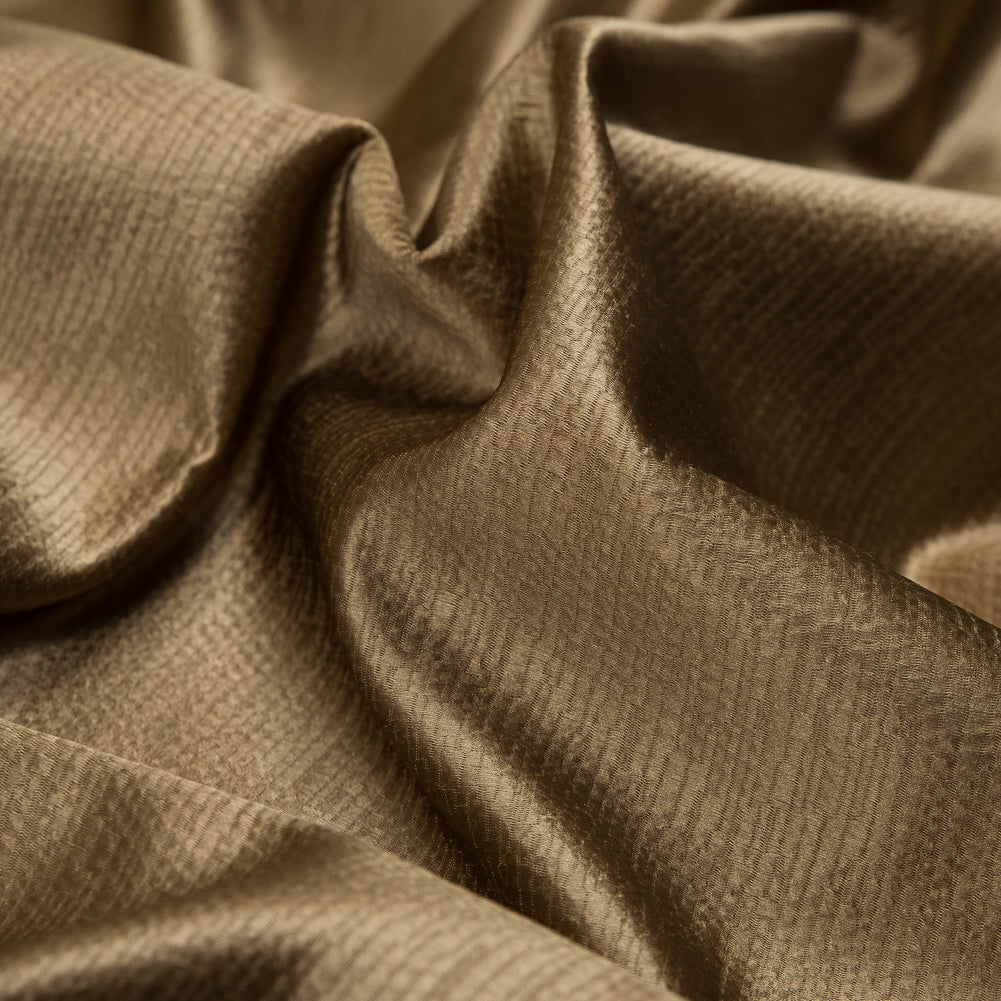 Luminous Textural Polyester Woven - Gold - British Imported Detail Luminous Textural Polyester Woven - Gold - British Imported Detail