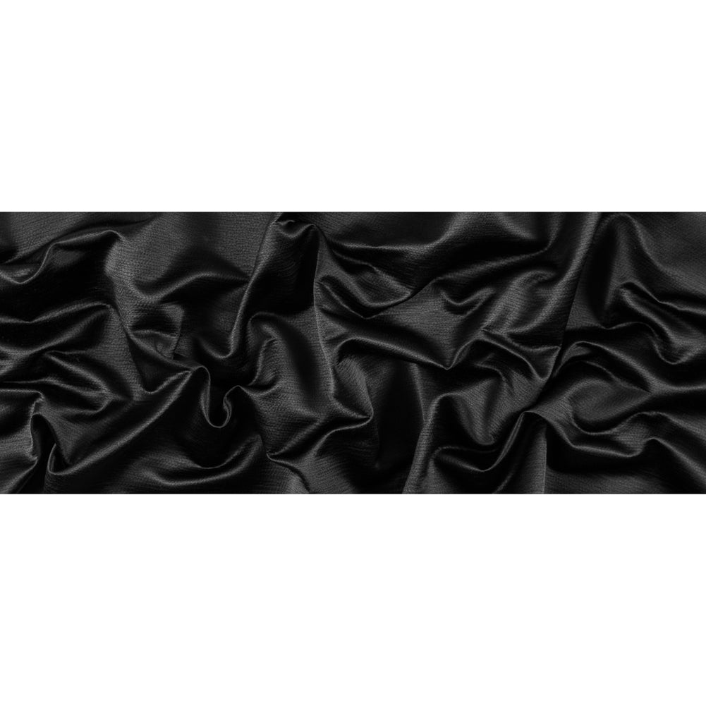 Luminous Textural Polyester Woven - Black - British Imported Full