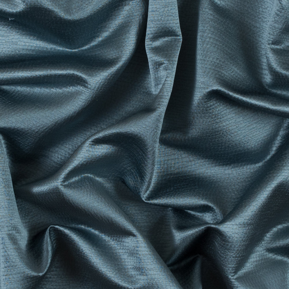 Luminous Textural Polyester Woven - Smoke - British Imported Luminous Textural Polyester Woven - Smoke - British Imported