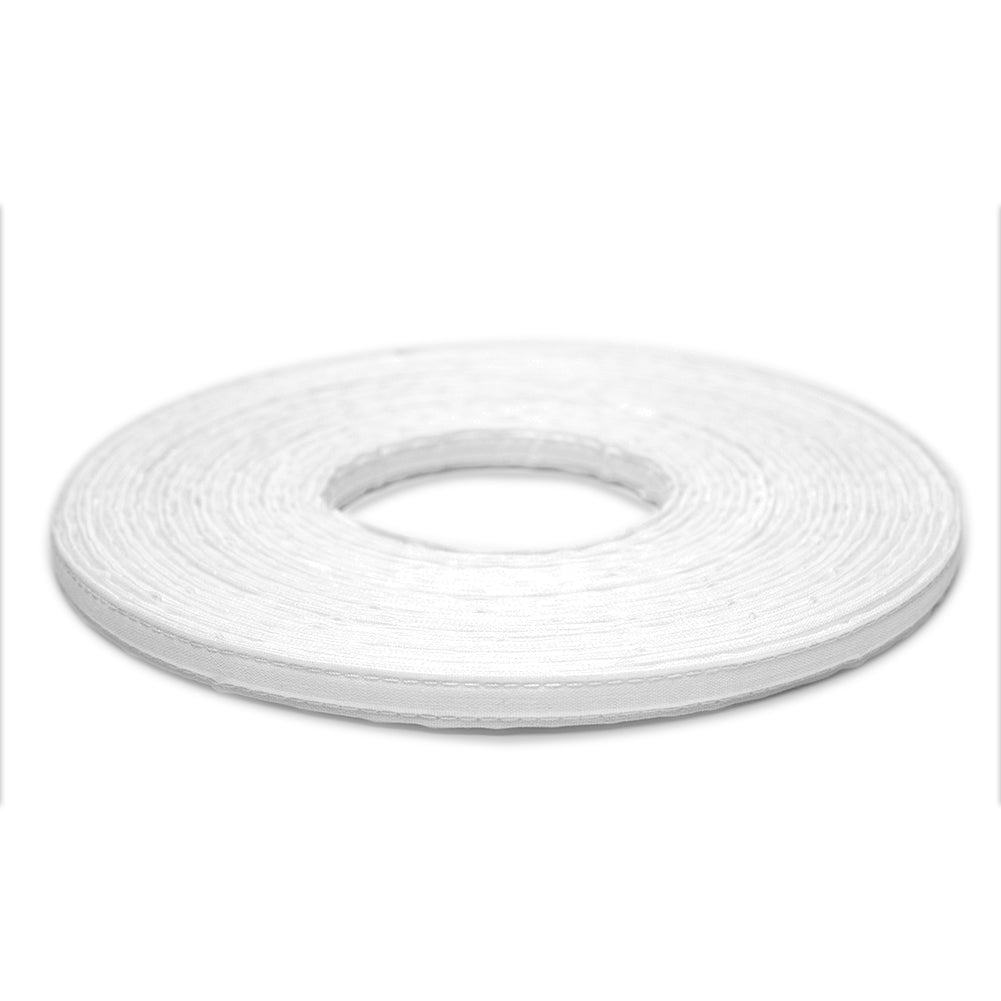 White Fabric Covered Boning - 0.25" Folded White Fabric Covered Boning - 0.25" Folded