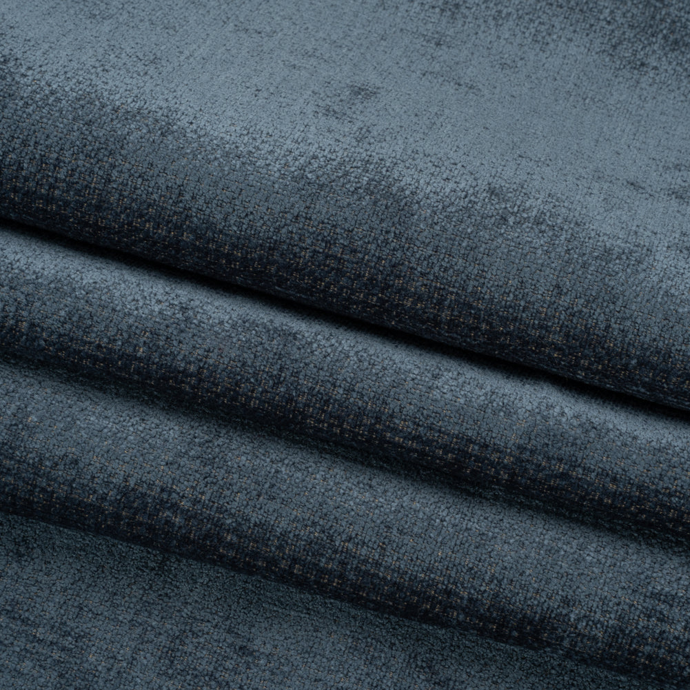 Chenille Upholstery Woven - Denim - Lanton Collection Folded Chenille Upholstery Woven - Denim - Lanton Collection Folded