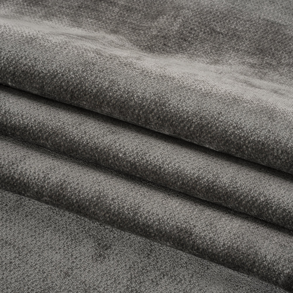 Chenille Upholstery Woven - Pewter - Lanton Collection Folded Chenille Upholstery Woven - Pewter - Lanton Collection Folded