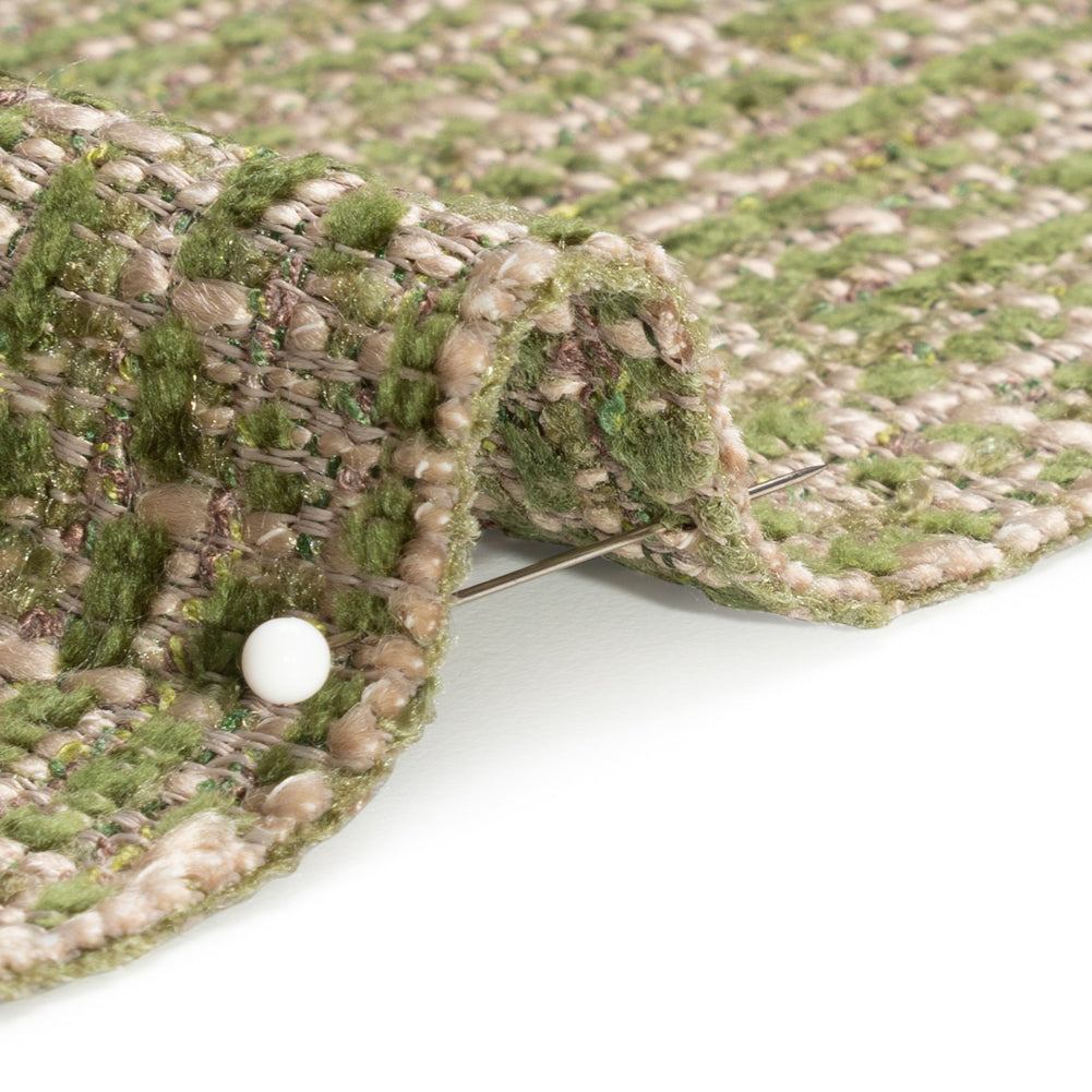 Tweed Upholstery Chenille - Laurel Striated - Caprona Collection Detail Tweed Upholstery Chenille - Laurel Striated - Caprona Collection Detail