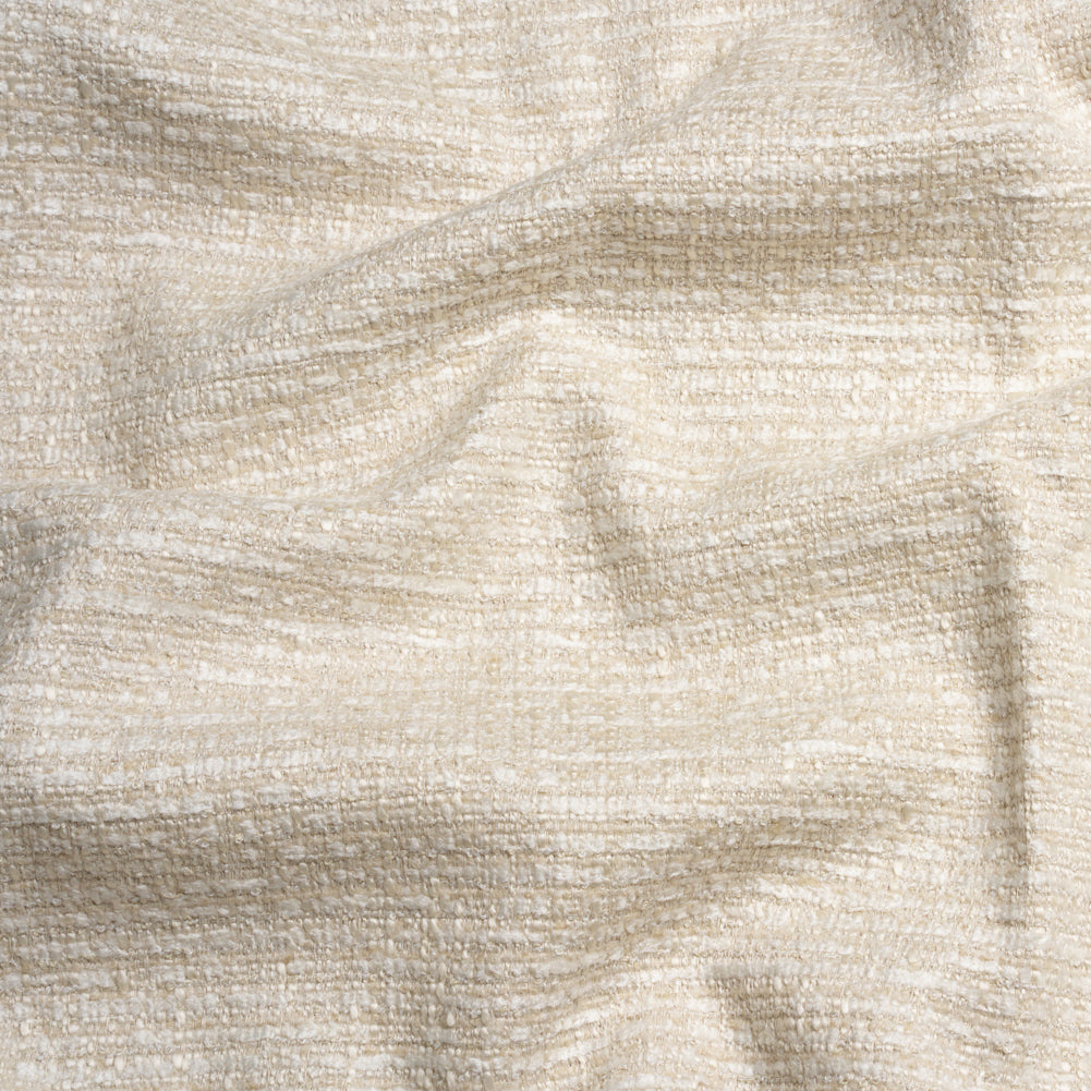 Tweed Upholstery Chenille - Snow Striated - Caprona Collection Tweed Upholstery Chenille - Snow Striated - Caprona Collection