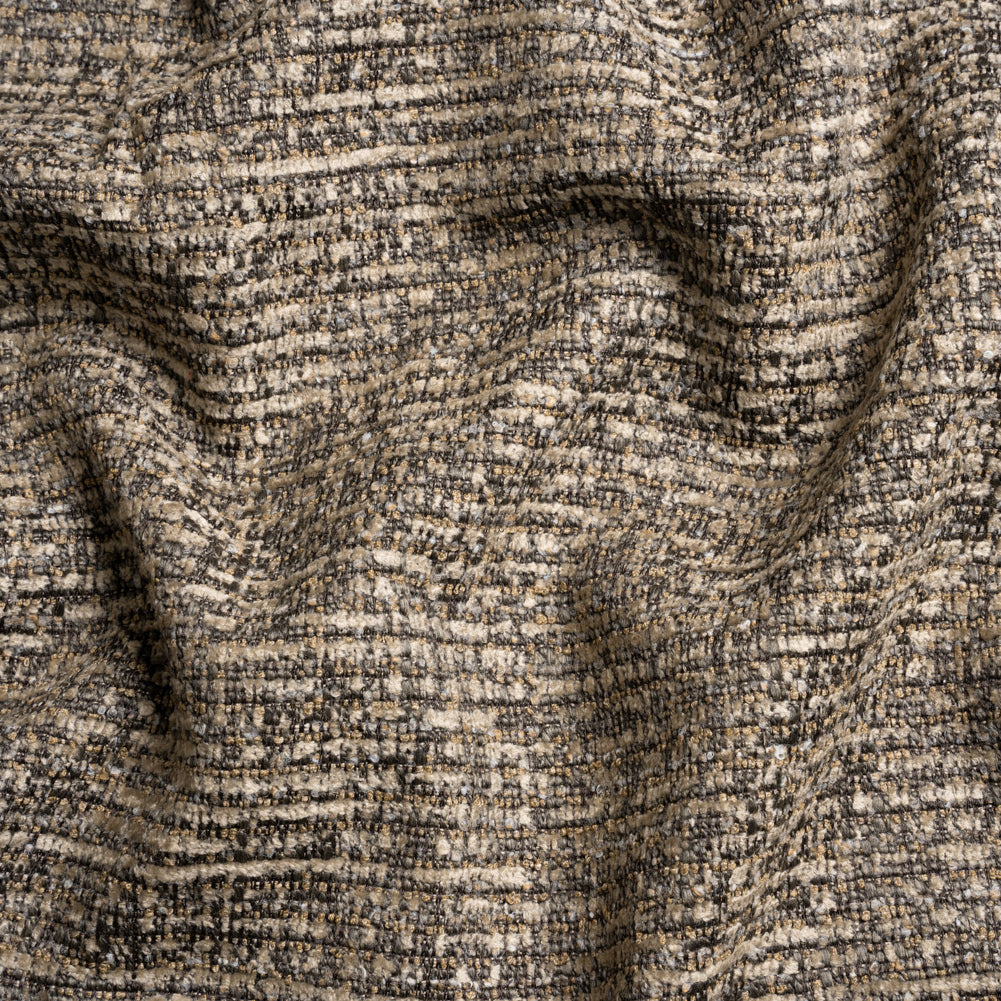 Tweed Upholstery Chenille - Stone Striated - Caprona Collection Tweed Upholstery Chenille - Stone Striated - Caprona Collection