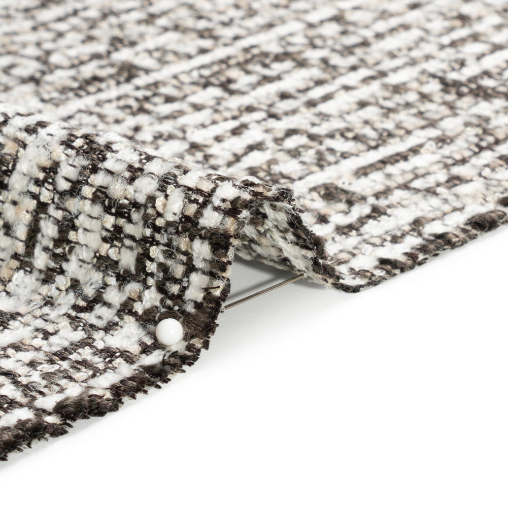 Tweed Upholstery Chenille - Tuxedo Striated - Caprona Collection Detail Tweed Upholstery Chenille - Tuxedo Striated - Caprona Collection Detail