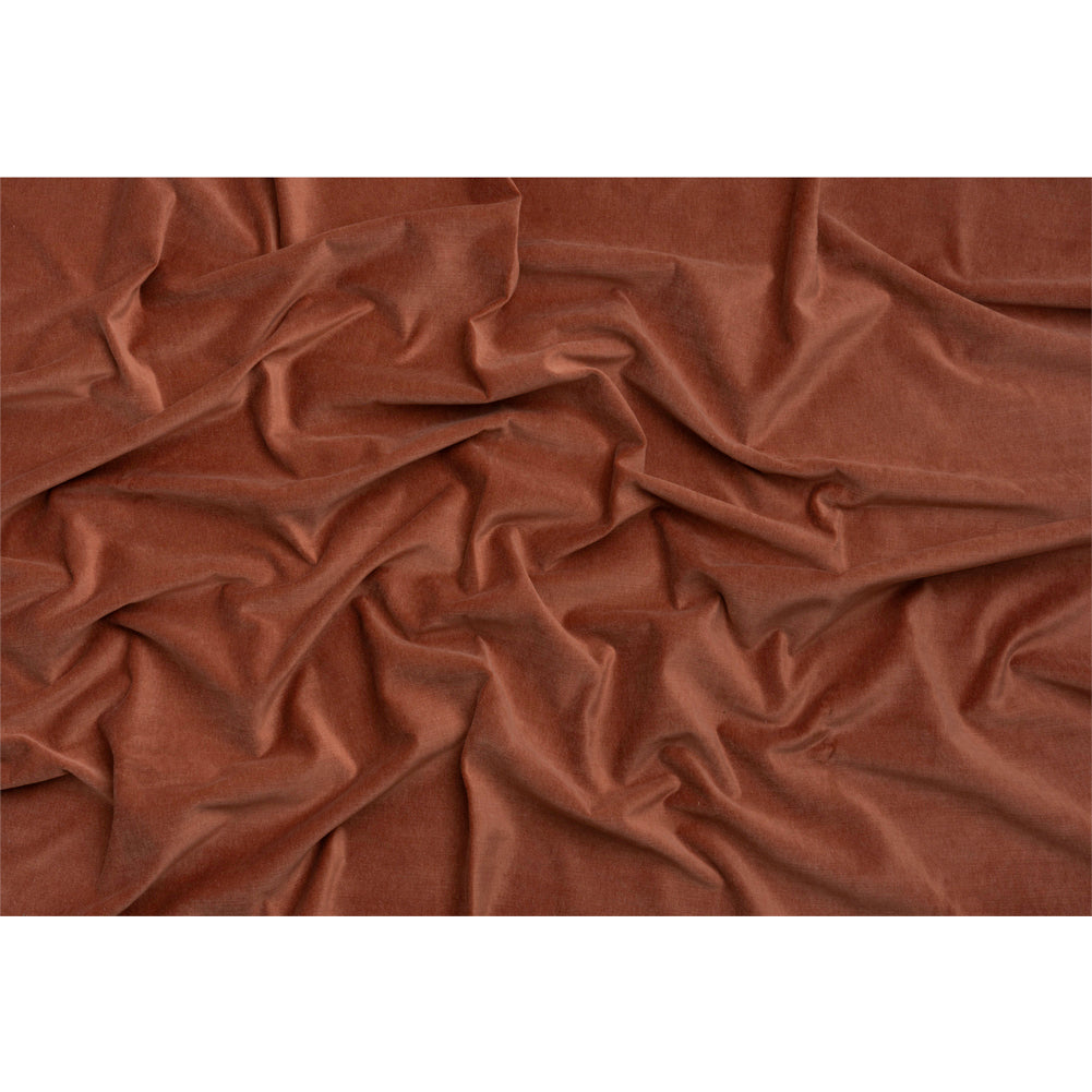 Polyester and Cotton Upholstery Velvet - Brick - Corry Collection Full Polyester and Cotton Upholstery Velvet - Brick - Corry Collection Full