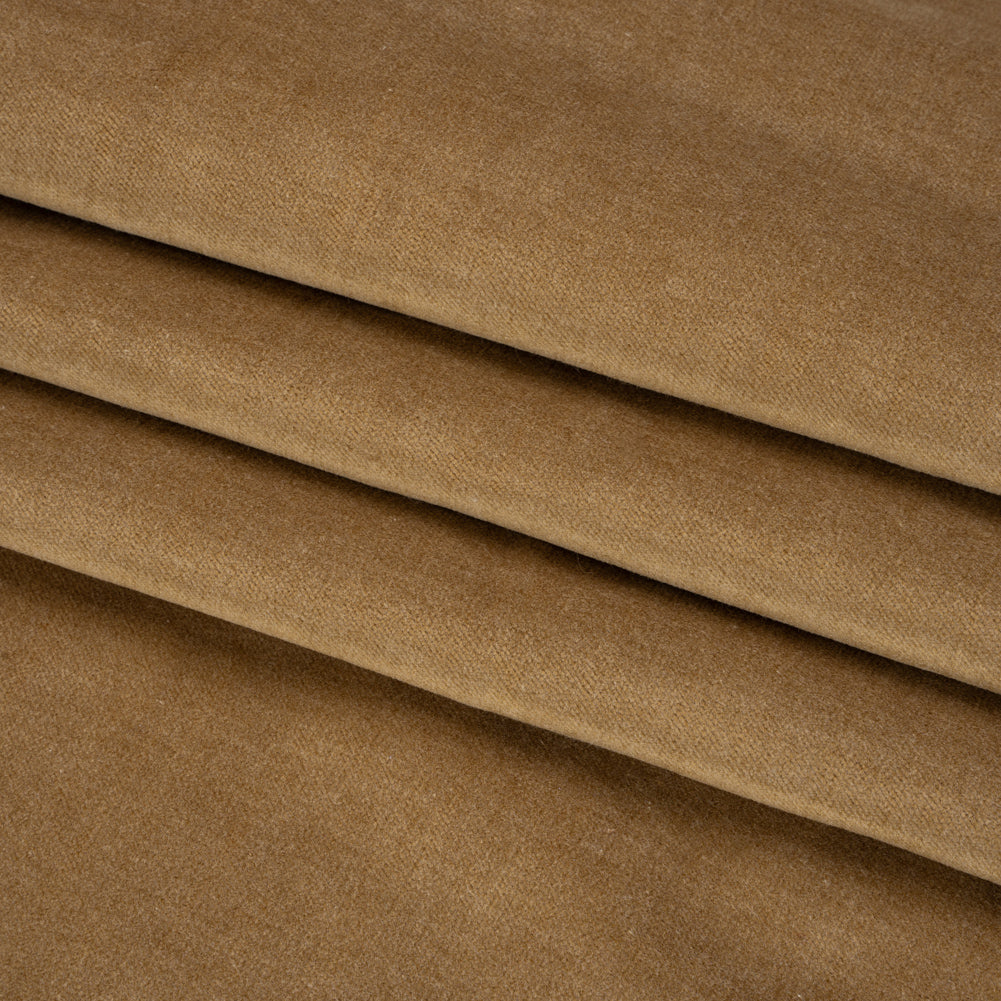 Polyester and Cotton Upholstery Velvet - Caramel - Corry Collection Folded Polyester and Cotton Upholstery Velvet - Caramel - Corry Collection Folded