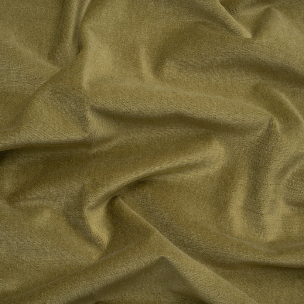 Polyester and Cotton Upholstery Velvet - Citron - Corry Collection Polyester and Cotton Upholstery Velvet - Citron - Corry Collection
