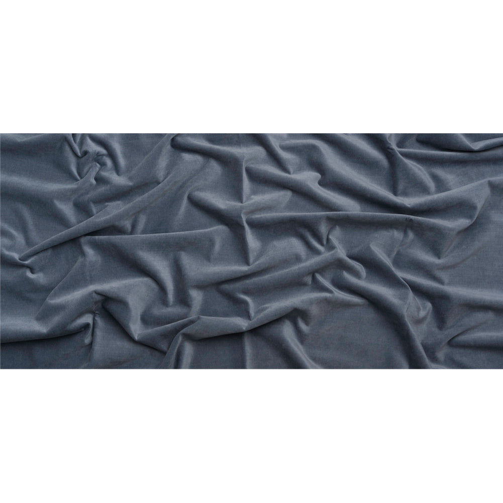 Polyester and Cotton Upholstery Velvet - Denim - Corry Collection Full Polyester and Cotton Upholstery Velvet - Denim - Corry Collection Full