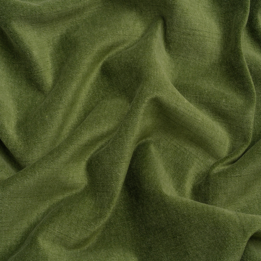 Polyester and Cotton Upholstery Velvet - Moss - Corry Collection Polyester and Cotton Upholstery Velvet - Moss - Corry Collection