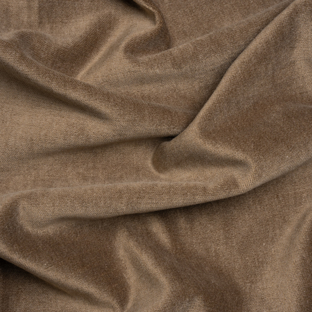 Polyester and Cotton Upholstery Velvet - Otter - Corry Collection Polyester and Cotton Upholstery Velvet - Otter - Corry Collection
