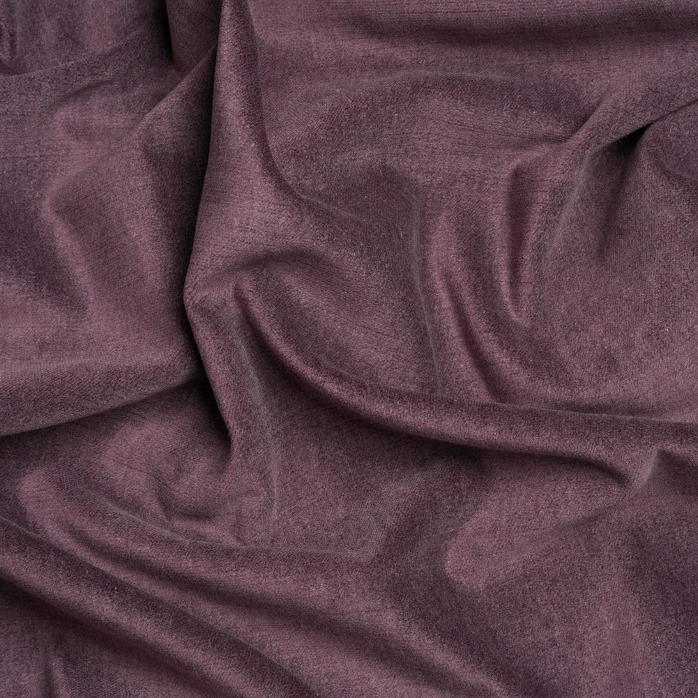 Polyester and Cotton Upholstery Velvet - Plum - Corry Collection Polyester and Cotton Upholstery Velvet - Plum - Corry Collection