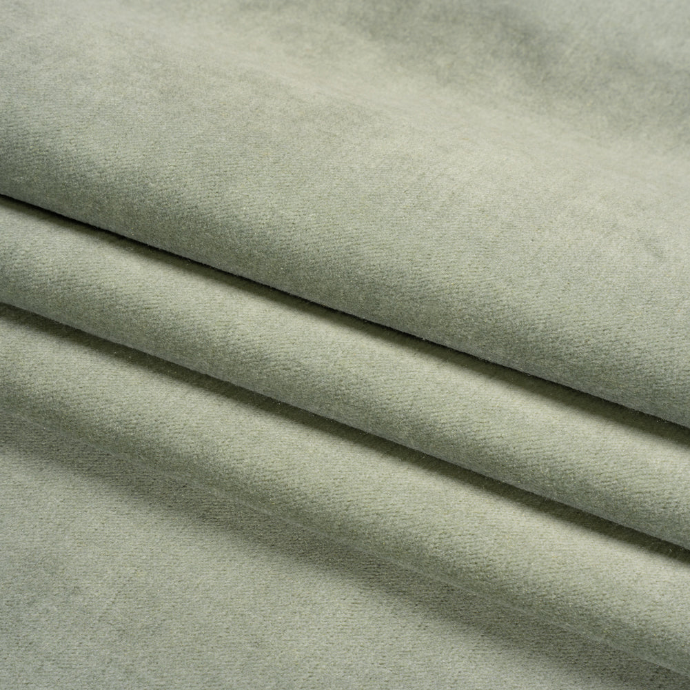 Polyester and Cotton Upholstery Velvet - Sage - Corry Collection Folded Polyester and Cotton Upholstery Velvet - Sage - Corry Collection Folded