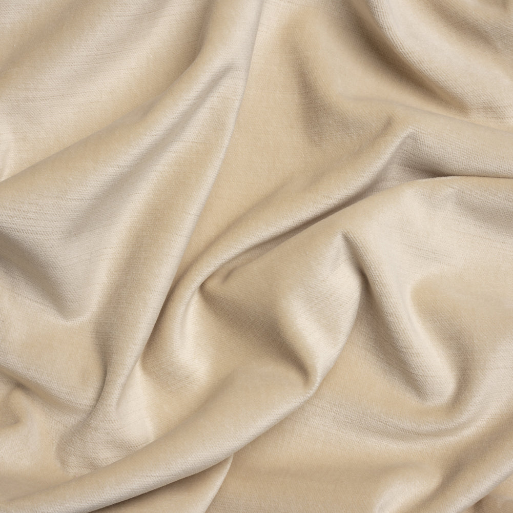 Polyester and Cotton Upholstery Velvet - Sand - Corry Collection Polyester and Cotton Upholstery Velvet - Sand - Corry Collection