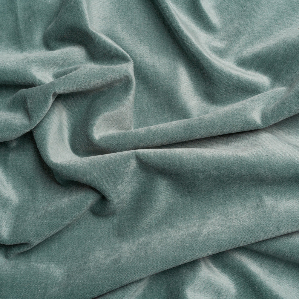 Polyester and Cotton Upholstery Velvet - Seaglass - Corry Collection Polyester and Cotton Upholstery Velvet - Seaglass - Corry Collection