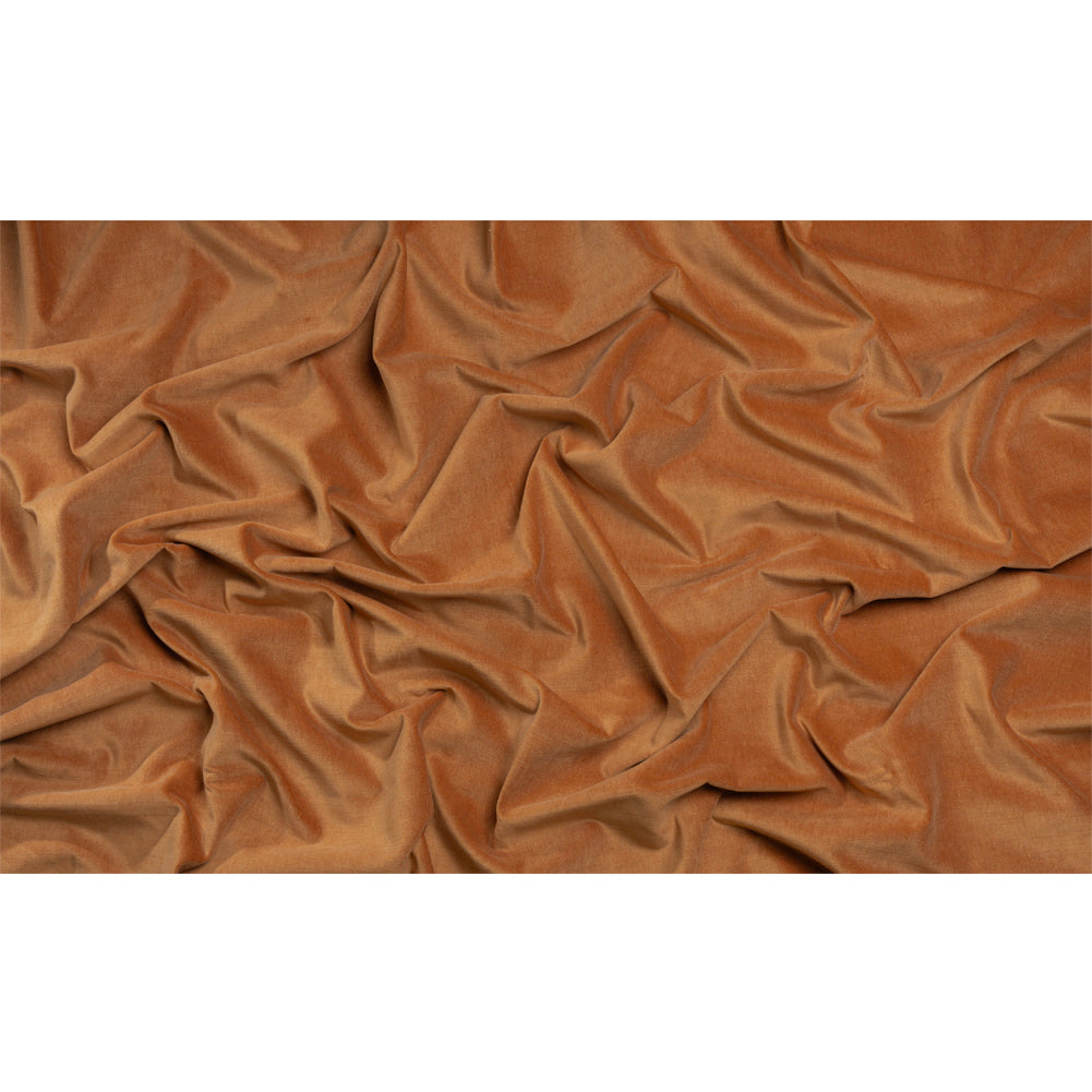 Polyester and Cotton Upholstery Velvet - Tangerine - Corry Collection Full Polyester and Cotton Upholstery Velvet - Tangerine - Corry Collection Full