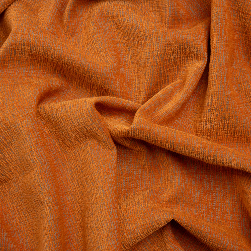 Chenille Upholstery Woven with Latex Backing - Nectarine - Lovell Collection Chenille Upholstery Woven with Latex Backing - Nectarine - Lovell Collection