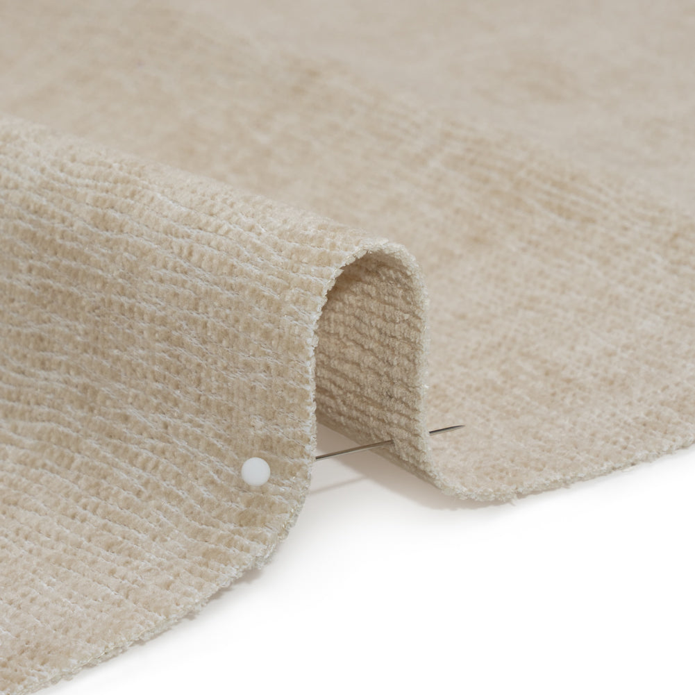 Chenille Upholstery Woven with Latex Backing - Pearl - Lovell Collection Detail Chenille Upholstery Woven with Latex Backing - Pearl - Lovell Collection Detail