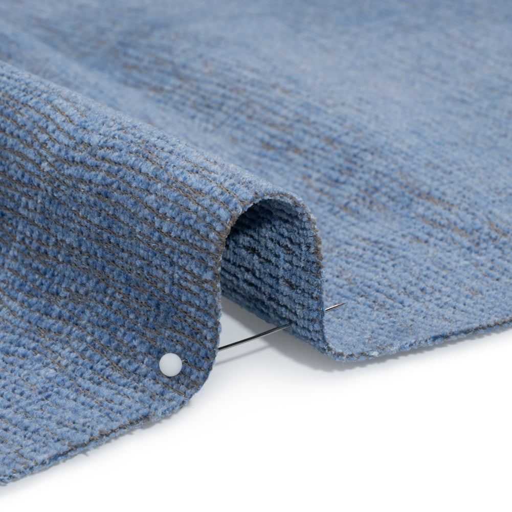 Chenille Upholstery Woven with Latex Backing - Periwinkle - Lovell Collection Detail Chenille Upholstery Woven with Latex Backing - Periwinkle - Lovell Collection Detail