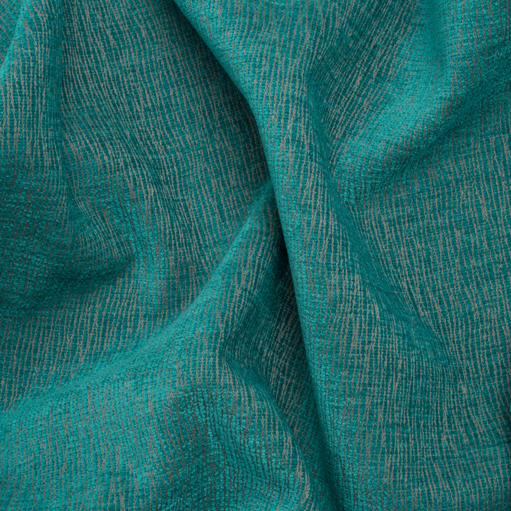 Chenille Upholstery Woven with Latex Backing - Turquoise - Lovell Collection Chenille Upholstery Woven with Latex Backing - Turquoise - Lovell Collection