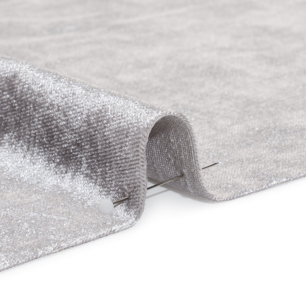 Textured Upholstery Velvet - Chrome - Ainslie Collection Detail Textured Upholstery Velvet - Chrome - Ainslie Collection Detail