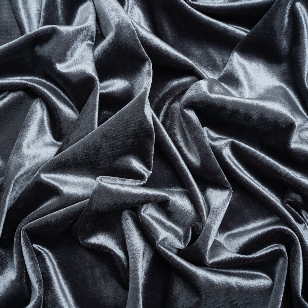 Textured Upholstery Velvet - Gunmetal - Ainslie Collection Textured Upholstery Velvet - Gunmetal - Ainslie Collection