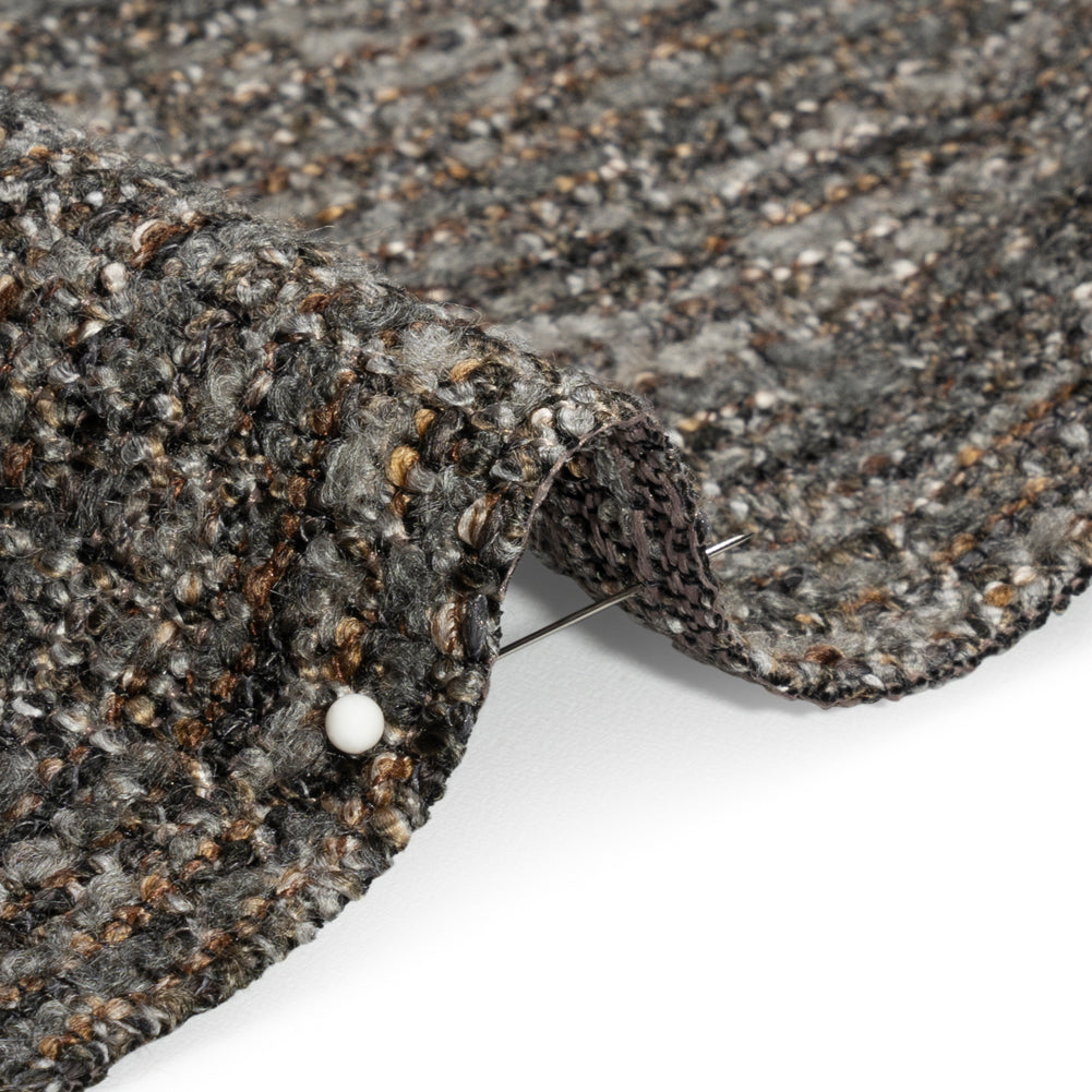 Upholstery Boucle - Espresso Stripes - Valemount Collection Detail Upholstery Boucle - Espresso Stripes - Valemount Collection Detail