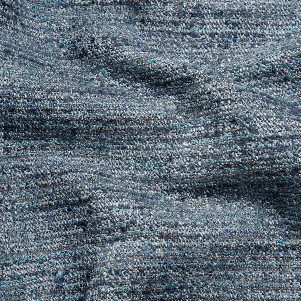 Upholstery Boucle - Indigo Stripes - Valemount Collection Upholstery Boucle - Indigo Stripes - Valemount Collection