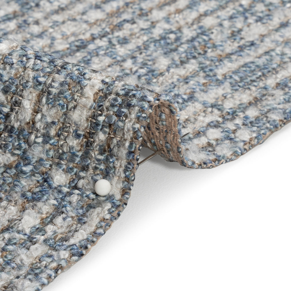 Upholstery Boucle - Sky Stripes - Valemount Collection Detail Upholstery Boucle - Sky Stripes - Valemount Collection Detail