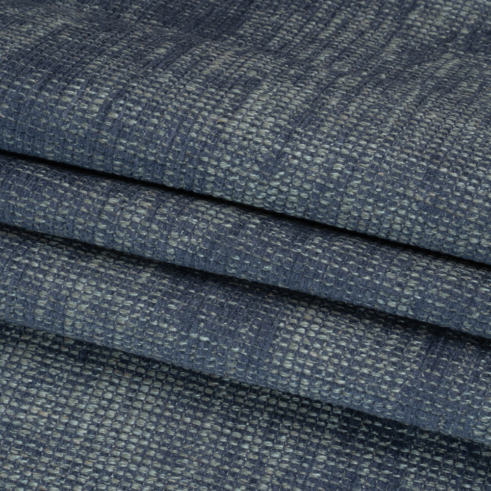 Tweedy Chenille Upholstery Woven - Indigo - Hartsmere Collection Folded Tweedy Chenille Upholstery Woven - Indigo - Hartsmere Collection Folded