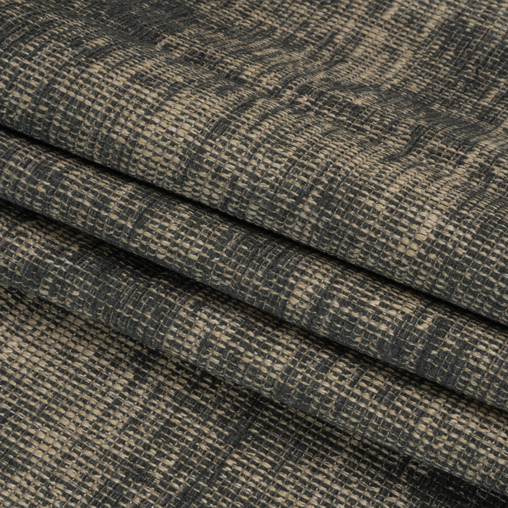 Tweedy Chenille Upholstery Woven - Onyx - Hartsmere Collection Folded Tweedy Chenille Upholstery Woven - Onyx - Hartsmere Collection Folded