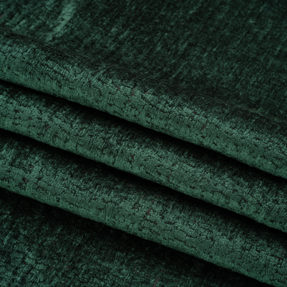Textured Upholstery Chenille - Emerald - Odie Collection Folded Textured Upholstery Chenille - Emerald - Odie Collection Folded
