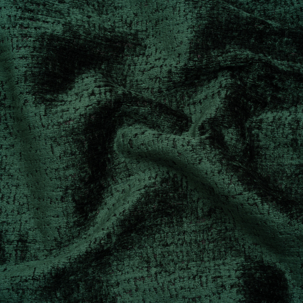 Textured Upholstery Chenille - Emerald - Odie Collection Textured Upholstery Chenille - Emerald - Odie Collection