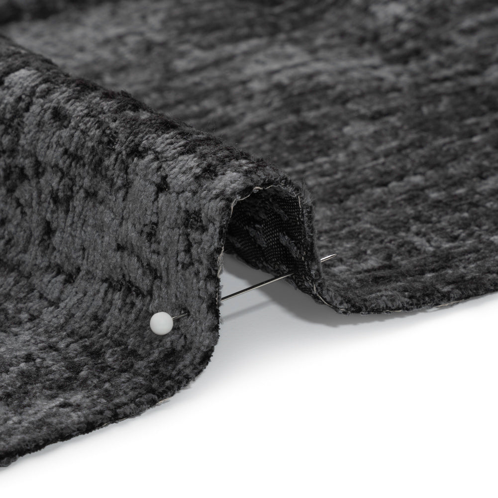Textured Upholstery Chenille - Onyx - Odie Collection Detail Textured Upholstery Chenille - Onyx - Odie Collection Detail