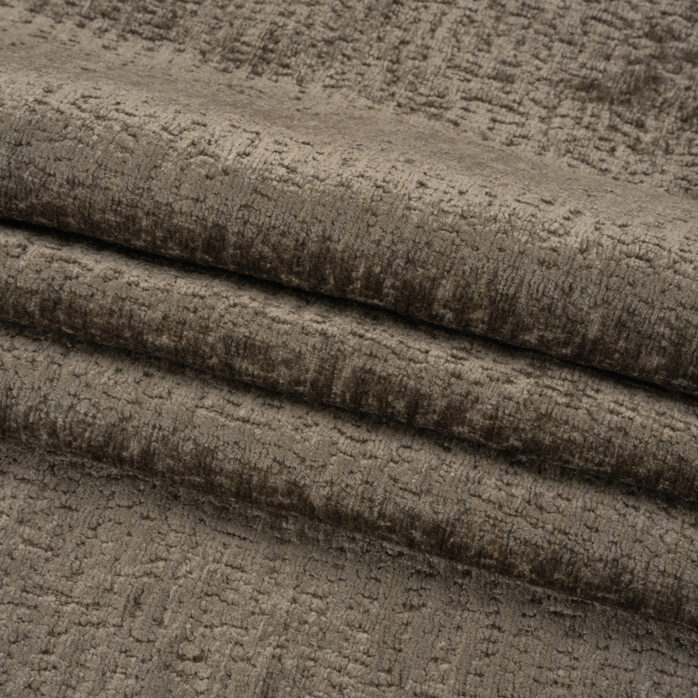 Textured Upholstery Chenille - Otter - Odie Collection Folded Textured Upholstery Chenille - Otter - Odie Collection Folded