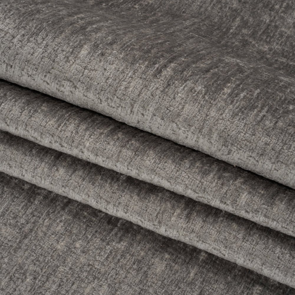 Textured Upholstery Chenille - Platinum - Odie Collection Folded Textured Upholstery Chenille - Platinum - Odie Collection Folded