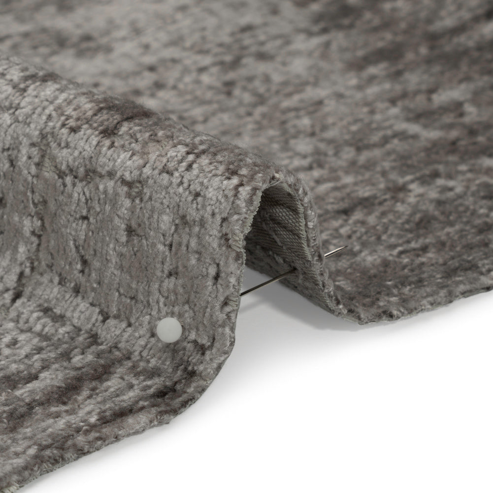 Textured Upholstery Chenille - Platinum - Odie Collection Detail Textured Upholstery Chenille - Platinum - Odie Collection Detail