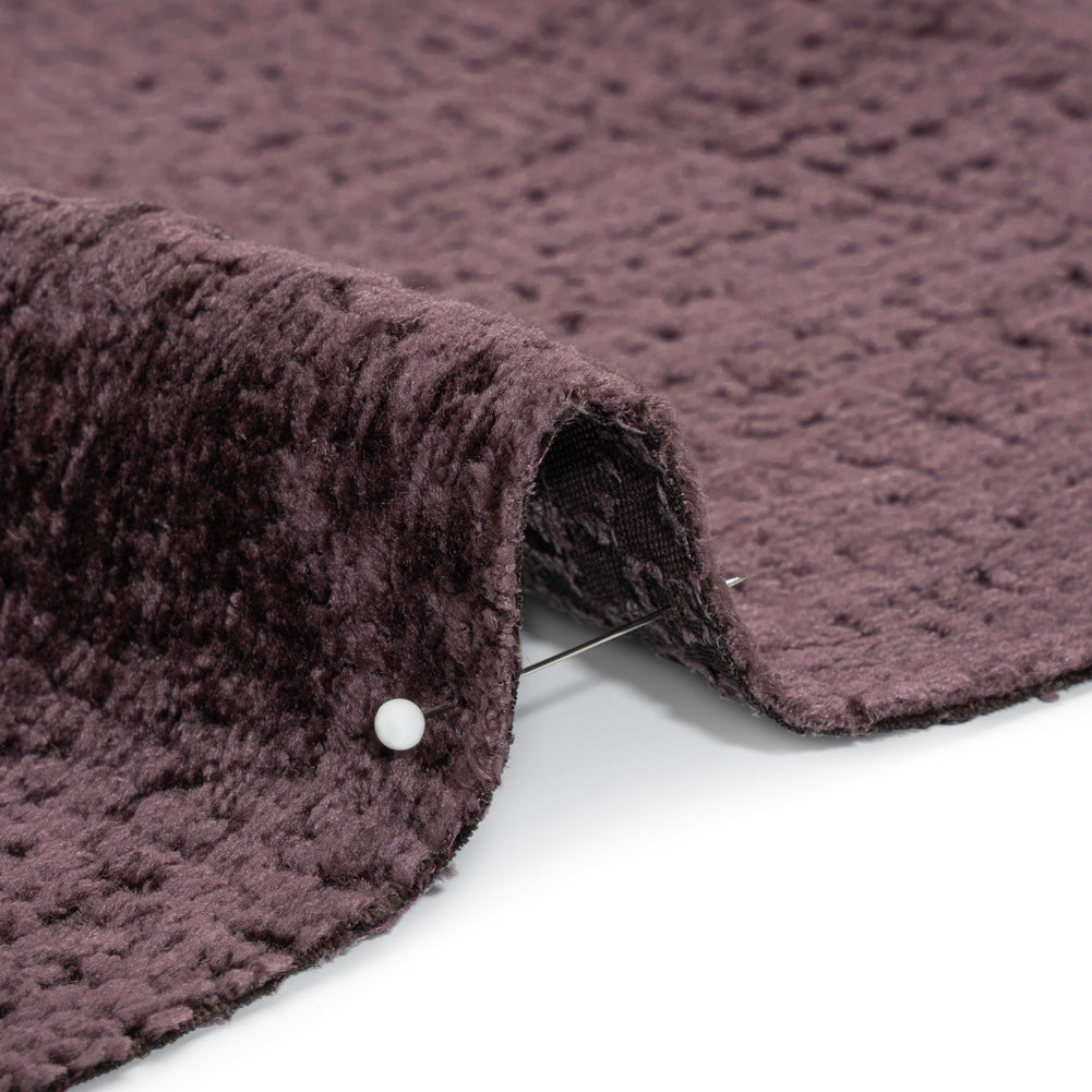 Textured Upholstery Chenille - Plum - Odie Collection Detail Textured Upholstery Chenille - Plum - Odie Collection Detail