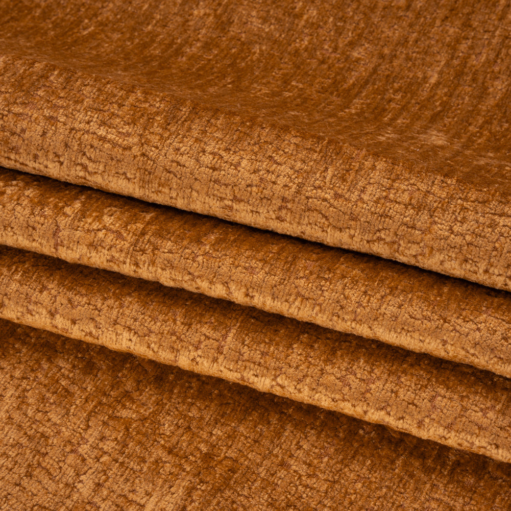 Textured Upholstery Chenille - Pumpkin - Odie Collection Folded Textured Upholstery Chenille - Pumpkin - Odie Collection Folded