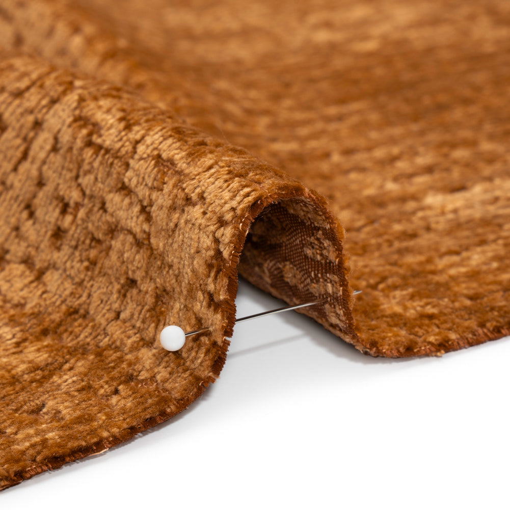 Textured Upholstery Chenille - Pumpkin - Odie Collection Detail Textured Upholstery Chenille - Pumpkin - Odie Collection Detail