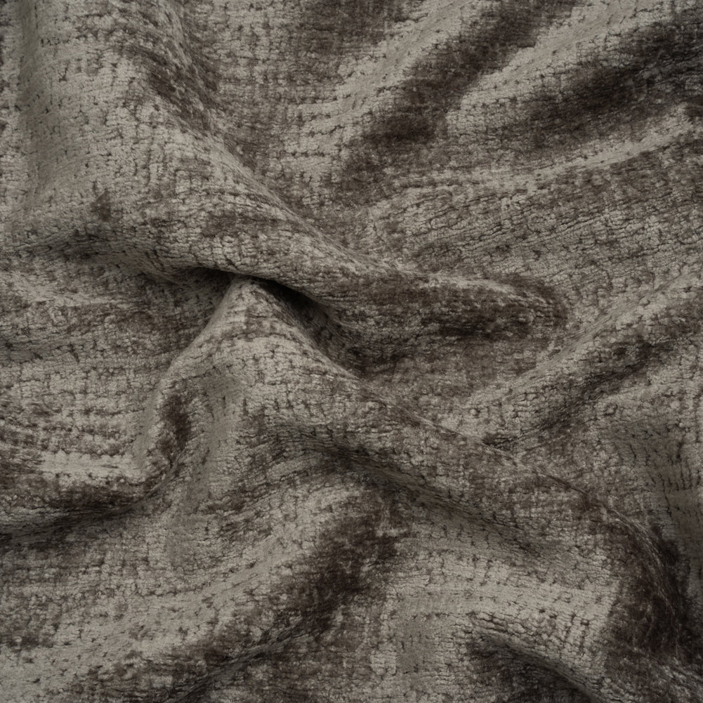 Textured Upholstery Chenille - Steel - Odie Collection Textured Upholstery Chenille - Steel - Odie Collection