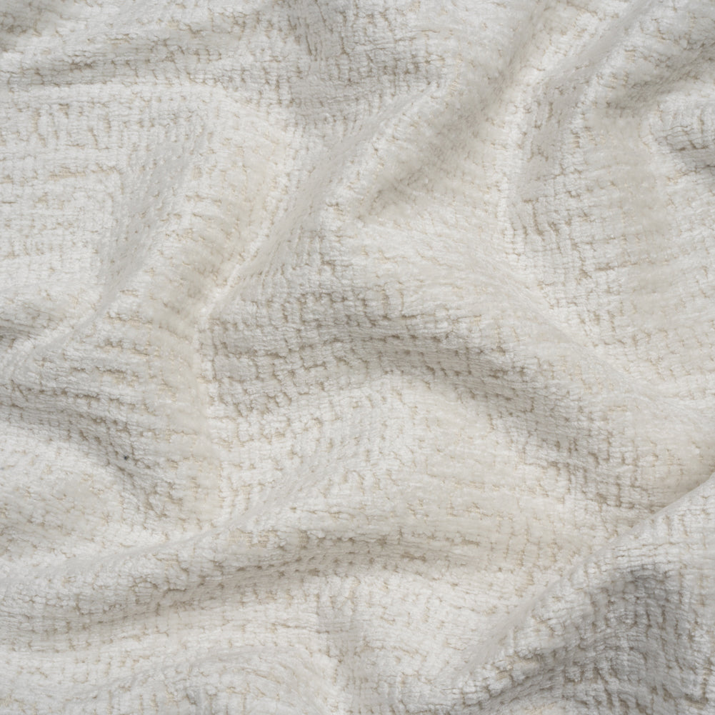 Textured Upholstery Chenille - White Hot - Odie Collection Textured Upholstery Chenille - White Hot - Odie Collection