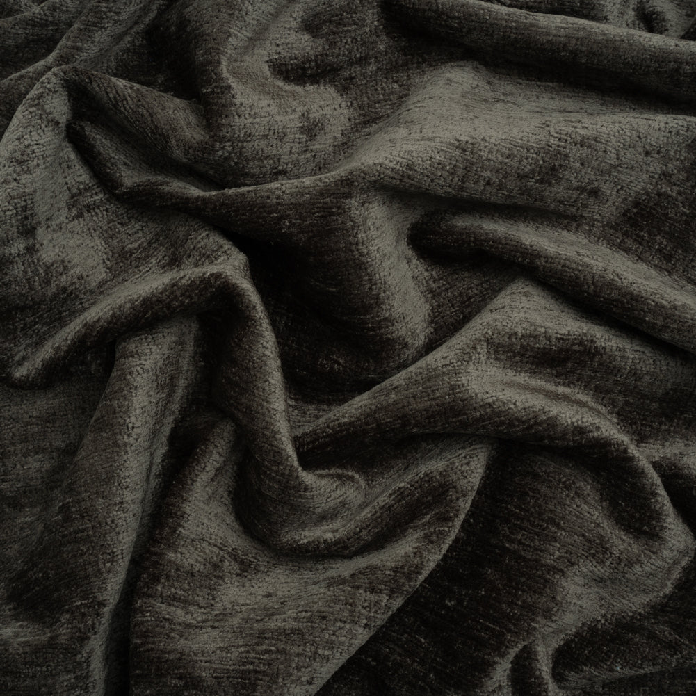 Upholstery Chenille - Asphalt Monotone Abstract - Timbrell Collection Upholstery Chenille - Asphalt Monotone Abstract - Timbrell Collection