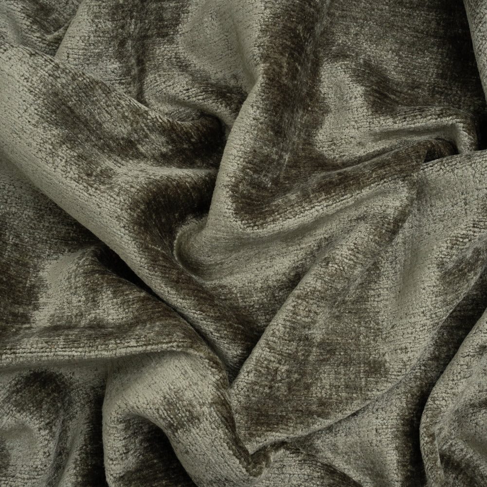 Upholstery Chenille - Olivine Monotone Abstract - Timbrell Collection Upholstery Chenille - Olivine Monotone Abstract - Timbrell Collection