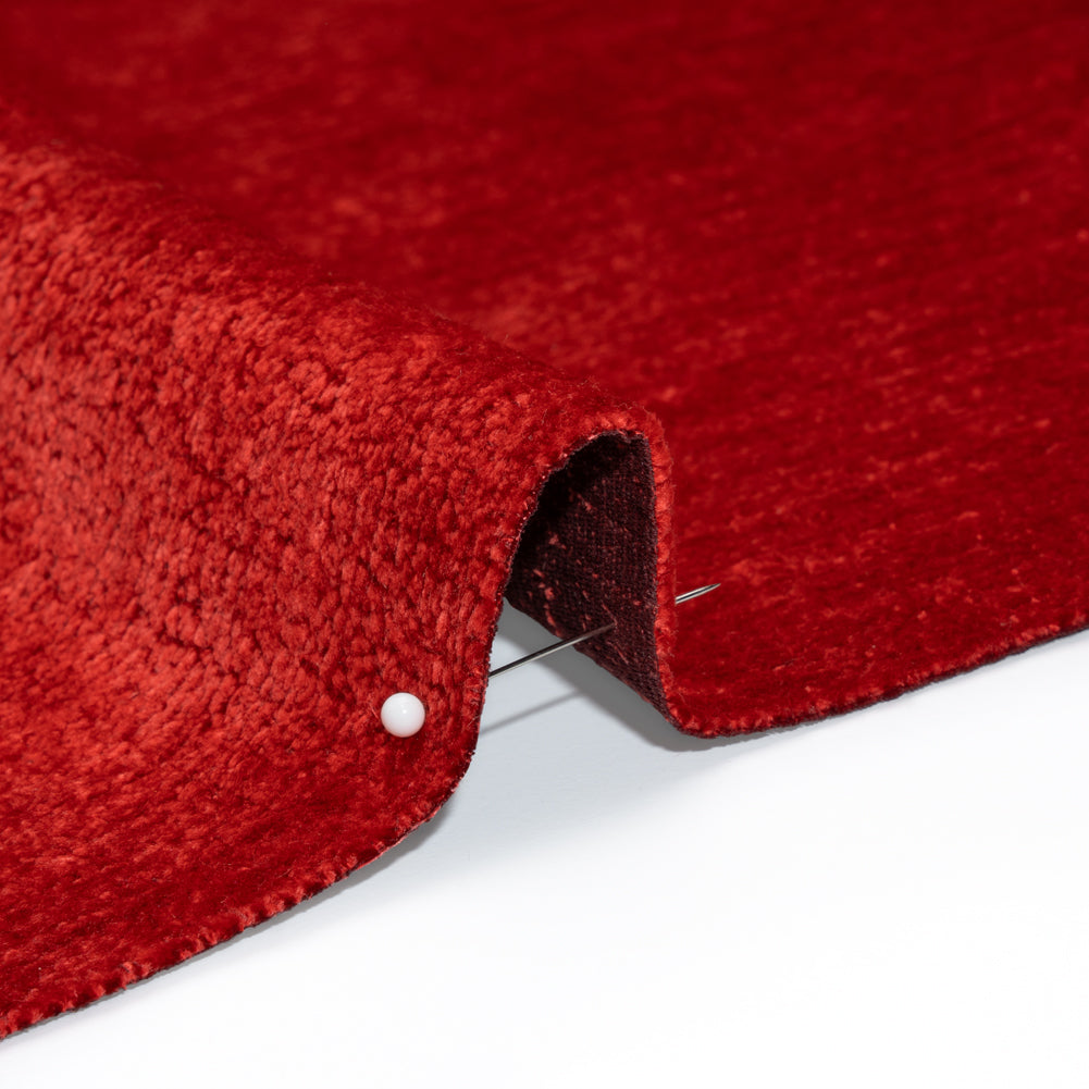 Upholstery Chenille - Red It Monotone Abstract - Timbrell Collection Detail Upholstery Chenille - Red It Monotone Abstract - Timbrell Collection Detail